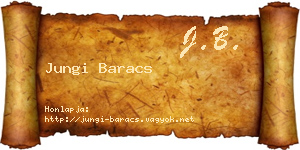 Jungi Baracs névjegykártya